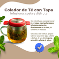 Colador de Té con Tapa | Infusor de Acero Inoxidable con Malla Fina